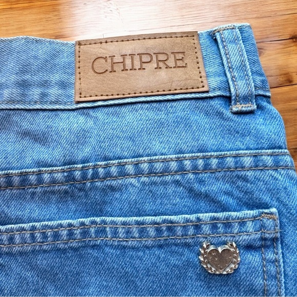 CHIPRE High-Waisted Cropped Denim Jeans - Vintage Style - Approx. Size 8-10 - Picture 15 of 16